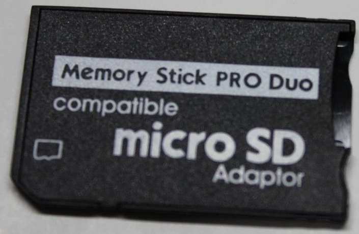 Memory Stick PRO Duo compatible micro SD adaptor.JPG