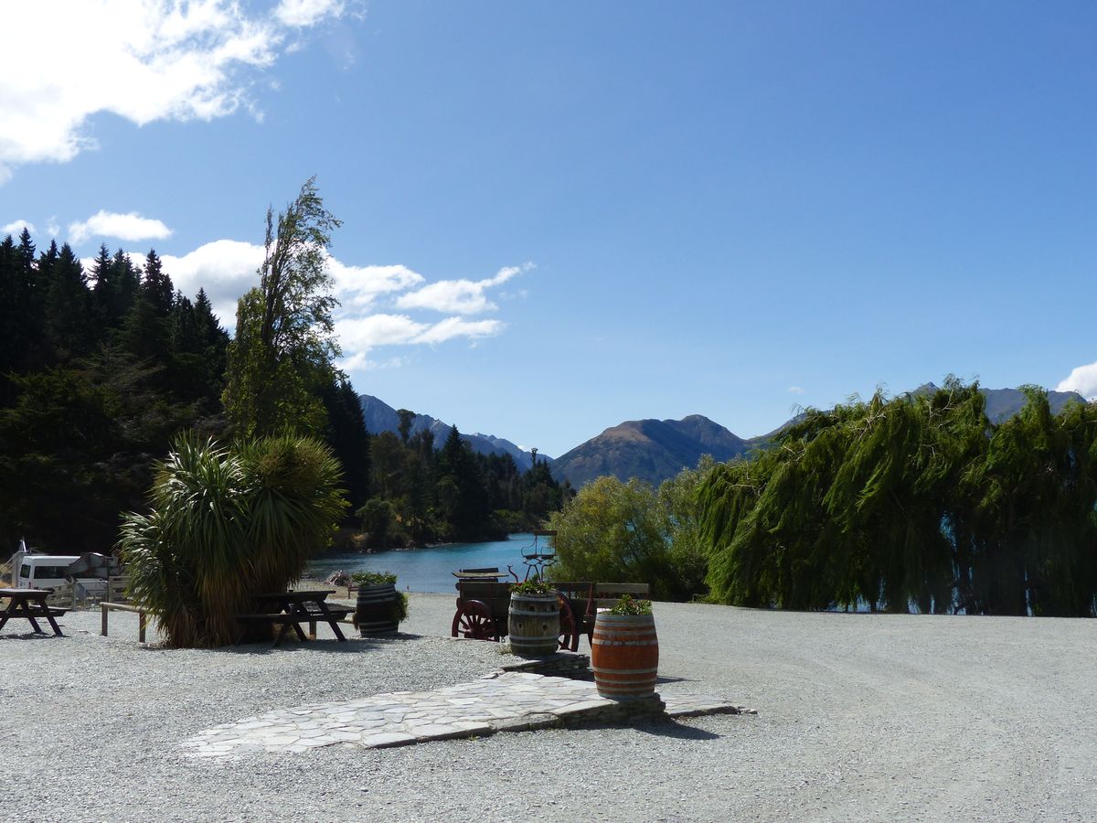 Barrles by the lake near  Queenstown