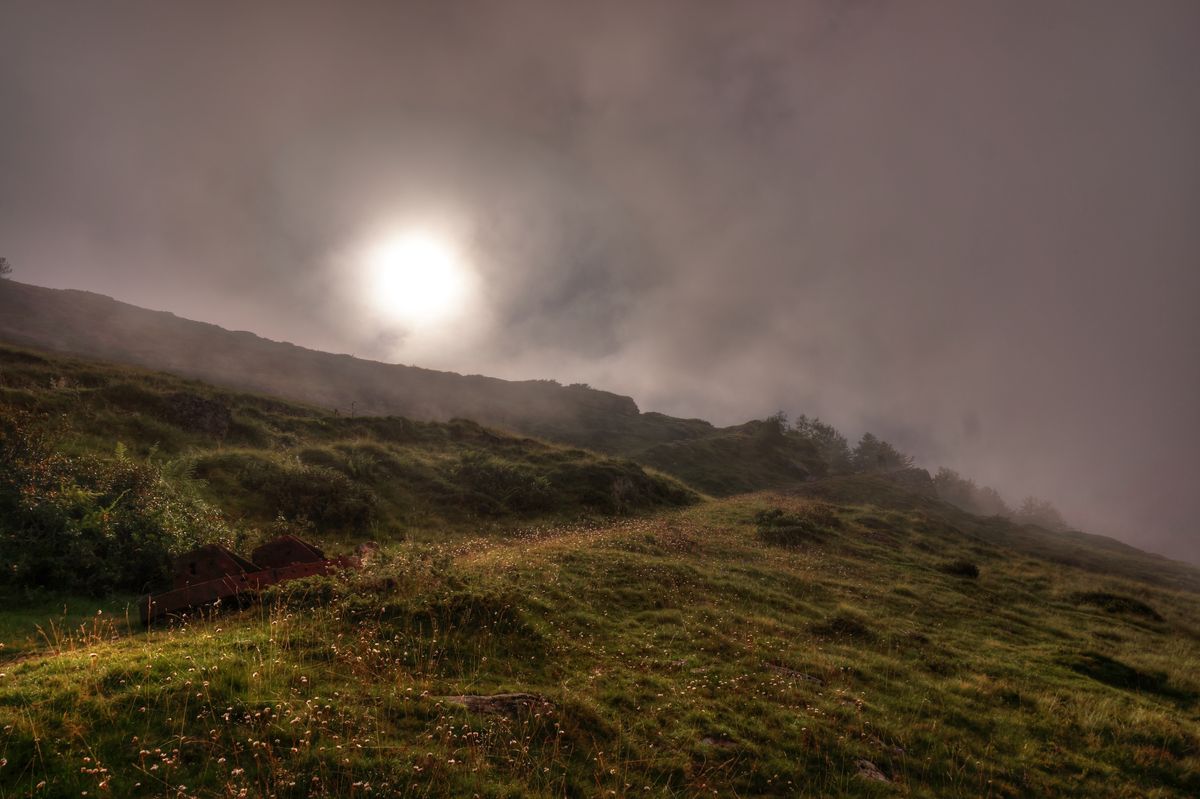 Le brouillard arrive sur Gourette